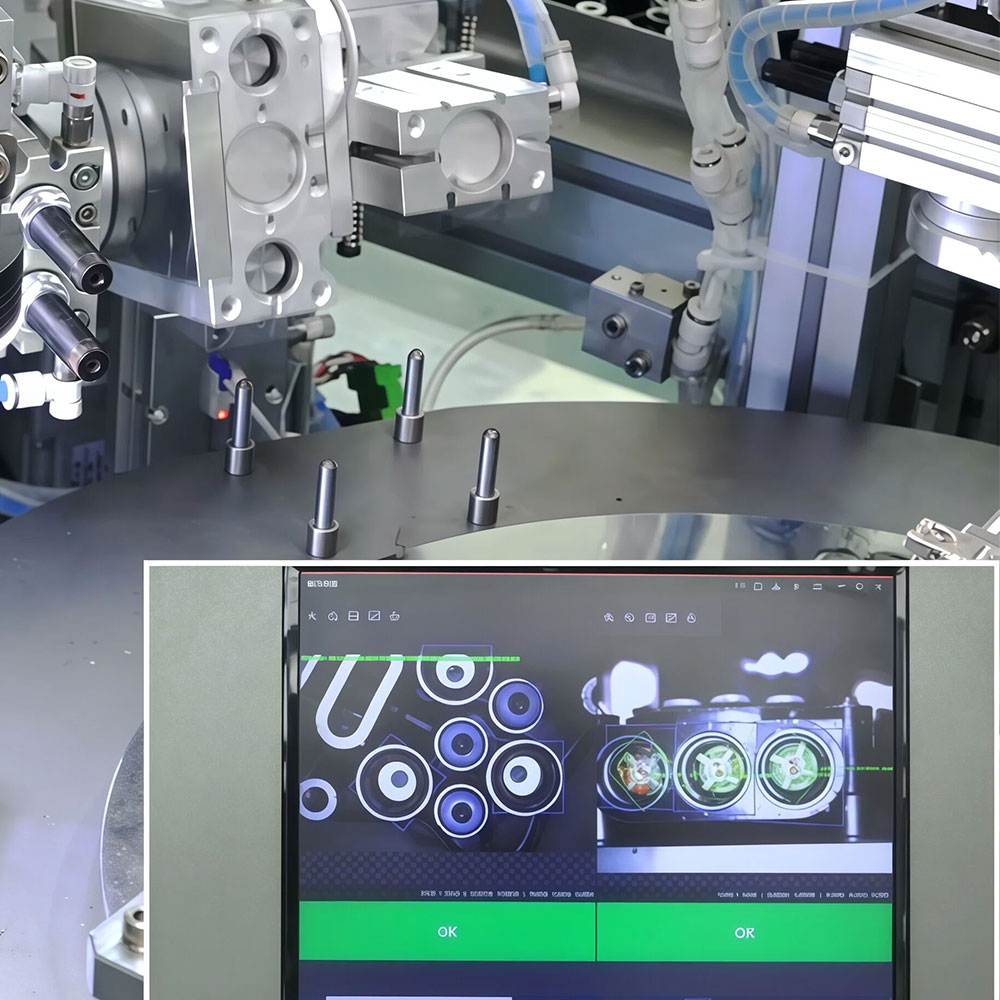 Plunger Pump Head Assembly Machine Group-Based Assembly with Vision Verification and Pneumatic Actuation