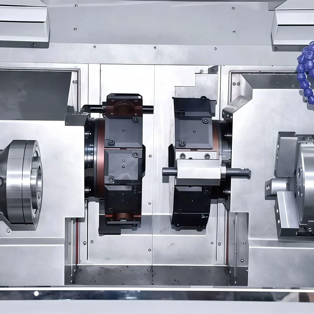 Dual-Spindle CNC Lathe for Complete Two-Side Machining